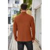 COOFANDY Men’s Mock Turtleneck Sweater Long Sleeve Half Neck Pullover Thermal Casual Ribbed High Neck Pullover Sweater(Caramel)