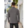 COOFANDY Men’s Mock Turtleneck Sweater Long Sleeve Half Neck Pullover Thermal Casual Ribbed High Neck Pullover Sweater(Dark Gray)