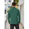 COOFANDY Men’s Mock Turtleneck Sweater Long Sleeve Half Neck Pullover Thermal Casual Ribbed High Neck Pullover Sweater(Dark Green)