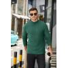 COOFANDY Men’s Mock Turtleneck Sweater Long Sleeve Half Neck Pullover Thermal Casual Ribbed High Neck Pullover Sweater(Dark Green)