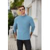 COOFANDY Men’s Mock Turtleneck Sweater Long Sleeve Half Neck Pullover Thermal Casual Ribbed High Neck Pullover Sweater(Dark Navy Blue)