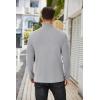 COOFANDY Men’s Mock Turtleneck Sweater Long Sleeve Half Neck Pullover Thermal Casual Ribbed High Neck Pullover Sweater(Gray)