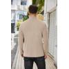 COOFANDY Men’s Mock Turtleneck Sweater Long Sleeve Half Neck Pullover Thermal Casual Ribbed High Neck Pullover Sweater(Khaki)