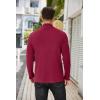 COOFANDY Men’s Mock Turtleneck Sweater Long Sleeve Half Neck Pullover Thermal Casual Ribbed High Neck Pullover Sweater(Wine Red)