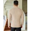 COOFANDY Men’s Quarter Zip Sweaters Slim Fit Mock Neck Pullover Sweaters Lightweight Knitted Polo Sweater(Beige)