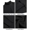 COOFANDY Men’s Quarter Zip Sweaters Slim Fit Mock Neck Pullover Sweaters Lightweight Knitted Polo Sweater(Black)