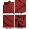 COOFANDY Men’s Quarter Zip Sweaters Slim Fit Mock Neck Pullover Sweaters Lightweight Knitted Polo Sweater(Red)