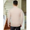 COOFANDY Men’s Quarter Zip Sweaters Slim Fit Mock Neck Pullover Sweaters Lightweight Knitted Polo Sweater(Ribbed Beige)