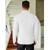 COOFANDY Men’s Quarter Zip Sweaters Slim Fit Mock Neck Pullover Sweaters Lightweight Knitted Polo Sweater(White)