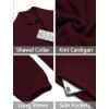 COOFANDY Mens Shawl Collar Long Cardigan Knit Ruffle Fashion Sweater Drape Cape(Wine Red)