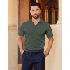COOFANDY Mens Short Sleeve Dress Shirts Stretch Wrinkle Free Button Down Shirt Casual Summer Top(Army Green)