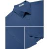 COOFANDY Mens Short Sleeve Dress Shirts Stretch Wrinkle Free Button Down Shirt Casual Summer Top(Blue)