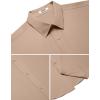 COOFANDY Mens Short Sleeve Dress Shirts Stretch Wrinkle Free Button Down Shirt Casual Summer Top(Khaki)