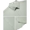 COOFANDY Mens Short Sleeve Dress Shirts Stretch Wrinkle Free Button Down Shirt Casual Summer Top(Light Green)