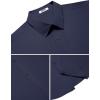 COOFANDY Mens Short Sleeve Dress Shirts Stretch Wrinkle Free Button Down Shirt Casual Summer Top(Navy Blue)