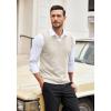 COOFANDY Men’s Sleeveless Sweater Vest Lightweight V-Neck Cotton Vest Pullover(1 Apricot)