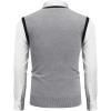 COOFANDY Men’s Sleeveless Sweater Vest Lightweight V-Neck Cotton Vest Pullover(Christmas Elk – Grey)