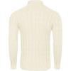 COOFANDY Men’s Slim Fit Turtleneck Sweater Casual Twisted Knitted Pullover Sweaters(Apricot)