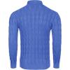 COOFANDY Men’s Slim Fit Turtleneck Sweater Casual Twisted Knitted Pullover Sweaters(Blue)