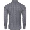 COOFANDY Men’s Slim Fit Turtleneck Sweater Casual Twisted Knitted Pullover Sweaters(Dark Gray)