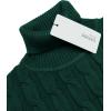 COOFANDY Men’s Slim Fit Turtleneck Sweater Casual Twisted Knitted Pullover Sweaters(Green)