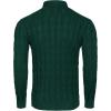 COOFANDY Men’s Slim Fit Turtleneck Sweater Casual Twisted Knitted Pullover Sweaters(Green)