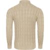 COOFANDY Men’s Slim Fit Turtleneck Sweater Casual Twisted Knitted Pullover Sweaters(Light Khaki)