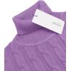 COOFANDY Men’s Slim Fit Turtleneck Sweater Casual Twisted Knitted Pullover Sweaters(Light Purple)