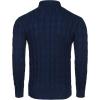 COOFANDY Men’s Slim Fit Turtleneck Sweater Casual Twisted Knitted Pullover Sweaters(Navy Blue)