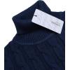 COOFANDY Men’s Slim Fit Turtleneck Sweater Casual Twisted Knitted Pullover Sweaters(Navy Blue)