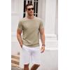 COOFANDY Men’s T Shirt Short Sleeve Classic Crew Neck T-Shirt Casual Summer Basic Tee Shirts(Khaki)