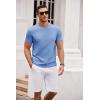 COOFANDY Men’s T Shirt Short Sleeve Classic Crew Neck T-Shirt Casual Summer Basic Tee Shirts(Light Blue)