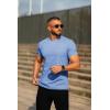 COOFANDY Men’s T Shirt Short Sleeve Classic Crew Neck T-Shirt Casual Summer Basic Tee Shirts(Light Blue)
