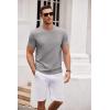 COOFANDY Men’s T Shirt Short Sleeve Classic Crew Neck T-Shirt Casual Summer Basic Tee Shirts(Light Gray)