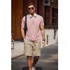 COOFANDY Men’s T Shirt Short Sleeve Classic Crew Neck T-Shirt Casual Summer Basic Tee Shirts(Light Pink)