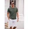 COOFANDY Men’s T Shirt Short Sleeve Classic Crew Neck T-Shirt Casual Summer Basic Tee Shirts(Y-black/Army Green-2 Pack)