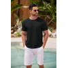 COOFANDY Men’s T Shirt Short Sleeve Classic Crew Neck T-Shirt Casual Summer Basic Tee Shirts(Y-black/Dark Gray-2 Pack)