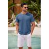 COOFANDY Men’s T Shirt Short Sleeve Classic Crew Neck T-Shirt Casual Summer Basic Tee Shirts(Y-black/White/Blue-3 Pack)