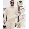 COOFANDY Men’s Tracksuits Casual Sweatsuit 2 Piece Full Zip Athletic Jogging Suit Sets Sport Sweat Suit(Cream)