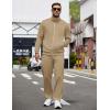 COOFANDY Men’s Tracksuits Casual Sweatsuit 2 Piece Full Zip Athletic Jogging Suit Sets Sport Sweat Suit(Khaki)