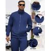 COOFANDY Men’s Tracksuits Casual Sweatsuit 2 Piece Full Zip Athletic Jogging Suit Sets Sport Sweat Suit(Navy)