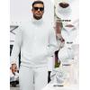 COOFANDY Men’s Tracksuits Casual Sweatsuit 2 Piece Full Zip Athletic Jogging Suit Sets Sport Sweat Suit(White)