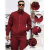 COOFANDY Men’s Tracksuits Casual Sweatsuit 2 Piece Full Zip Athletic Jogging Suit Sets Sport Sweat Suit(Wine Red)