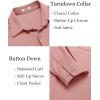 COOFANDY Men’s Wrinkle Free Shirt Casual Button Down Long Sleeve Dress Shirts(Light Pink)