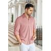 COOFANDY Men’s Wrinkle Free Shirt Casual Button Down Long Sleeve Dress Shirts(Light Pink)