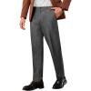 COOFANDY Men Classic Fit Dress Pant Casual Flat Front Pant Expandable Waist Suit Pant(A-dark Grey)