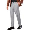 COOFANDY Men Classic Fit Dress Pant Casual Flat Front Pant Expandable Waist Suit Pant(A-light Grey Heather)