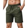 COOFANDY Men’s Athletic Running Shorts 7″ Quick Dry Lightweight Workout Gym Basketball Hiking Shorts with Pockets(Army Green)