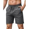 COOFANDY Men’s Athletic Running Shorts 7″ Quick Dry Lightweight Workout Gym Basketball Hiking Shorts with Pockets(Dark Grey)
