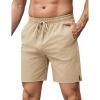 COOFANDY Men’s Athletic Running Shorts 7″ Quick Dry Lightweight Workout Gym Basketball Hiking Shorts with Pockets(Light Khaki)